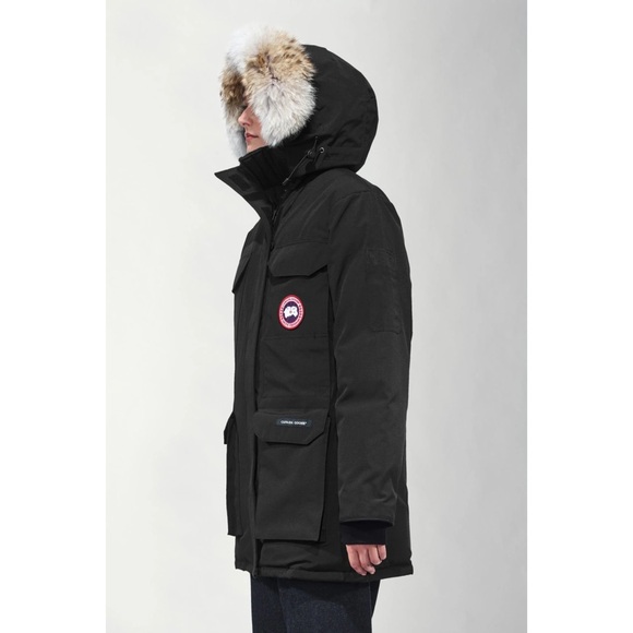 Canada Goose Expedition Parka Heritage Black Long With Fur Hood - Picture 2 of 15